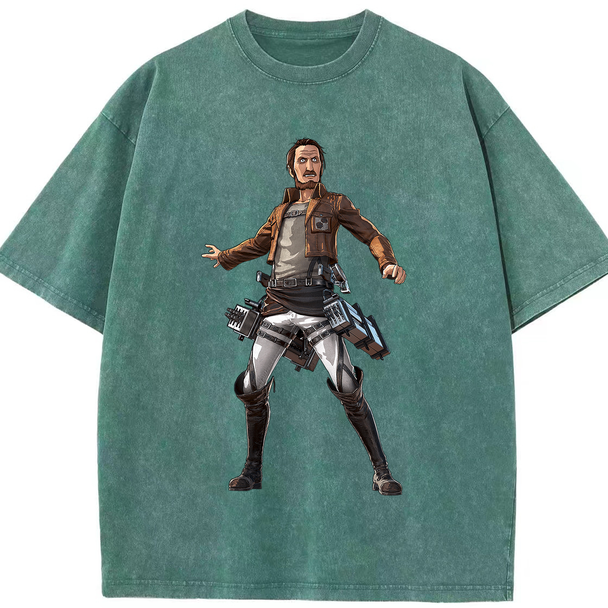 （画像用） 進撃の巨人 Attack on Titan 綿100% ヴィンテージ風 半袖Tシャツ（フロントプリント）